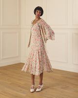 1920s Laverne Dress and Kimono - Hydrangea Georgette