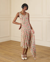 1920s Laverne Dress and Kimono - Hydrangea Georgette