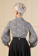 1950s Lola Blouse in Moonflower