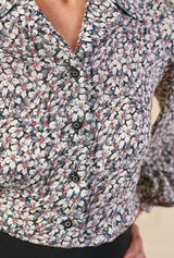 1950s Lola Blouse in Moonflower