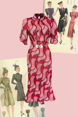 1930s Loretta Bias Dress - Rouge Tide