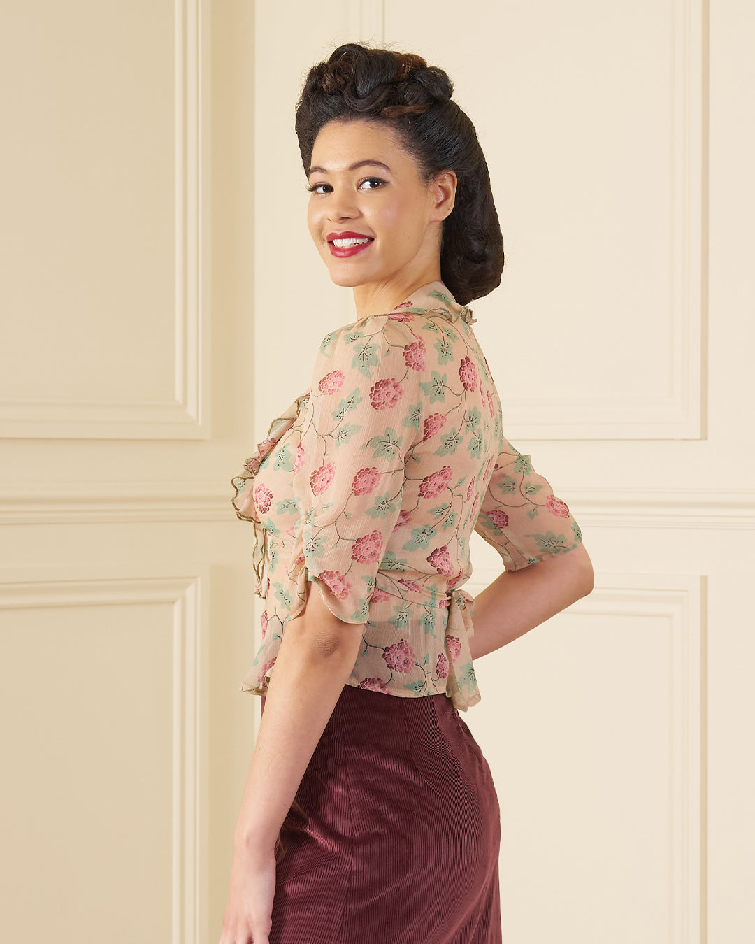 1930s Maddy Blouse - Hydrangea