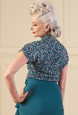 1940s Keyhole Blouse in Marguerite