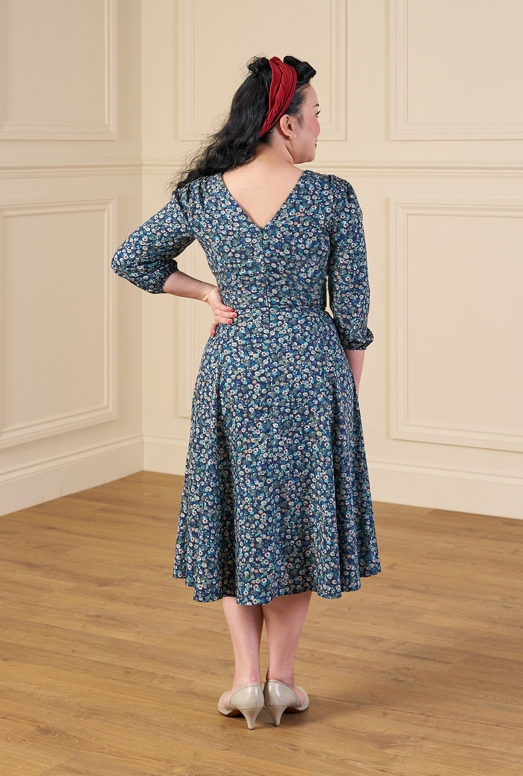 1940s Marian Tea Dress in Marguerite