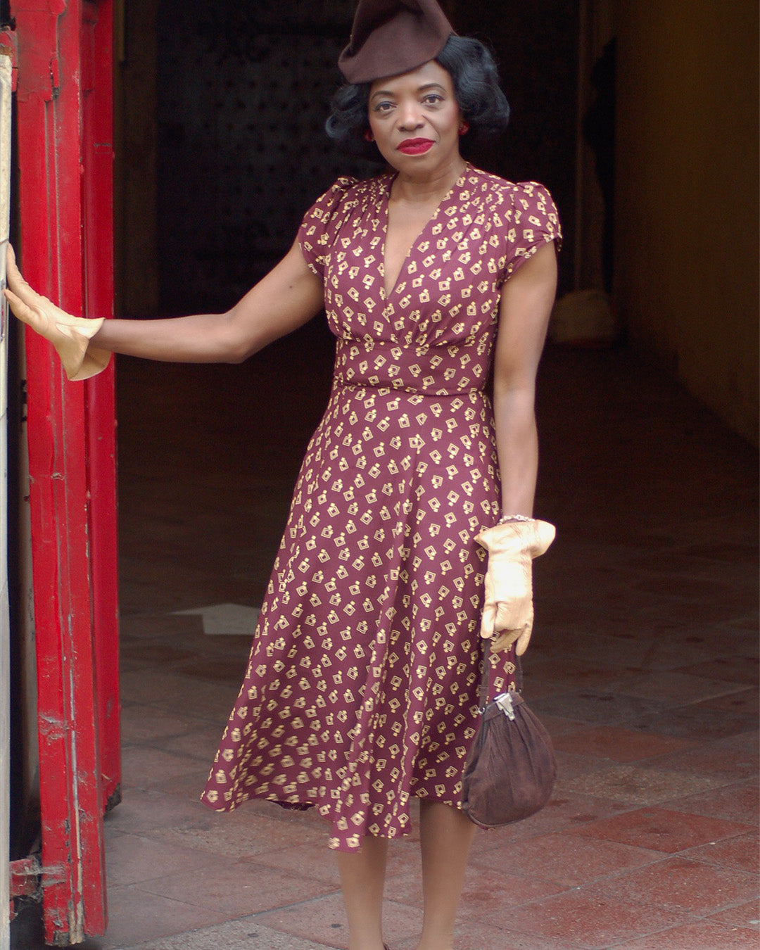 1940s Fashion House Of Foxy Ava Dress Tea Length 1940s Style Tea