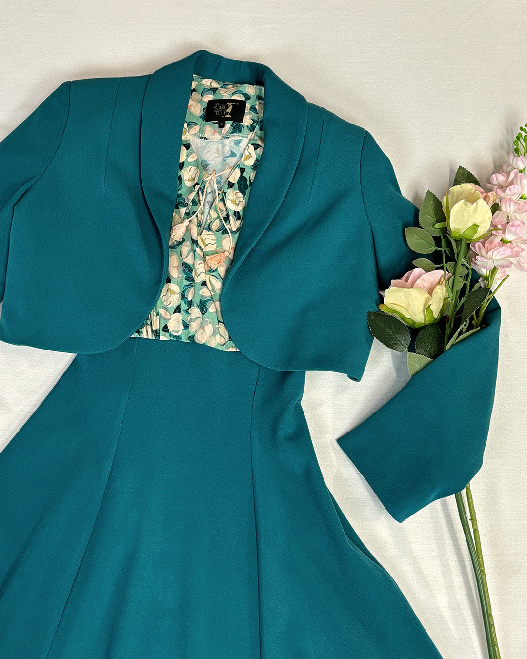 1940s Rosie Bolero - Teal