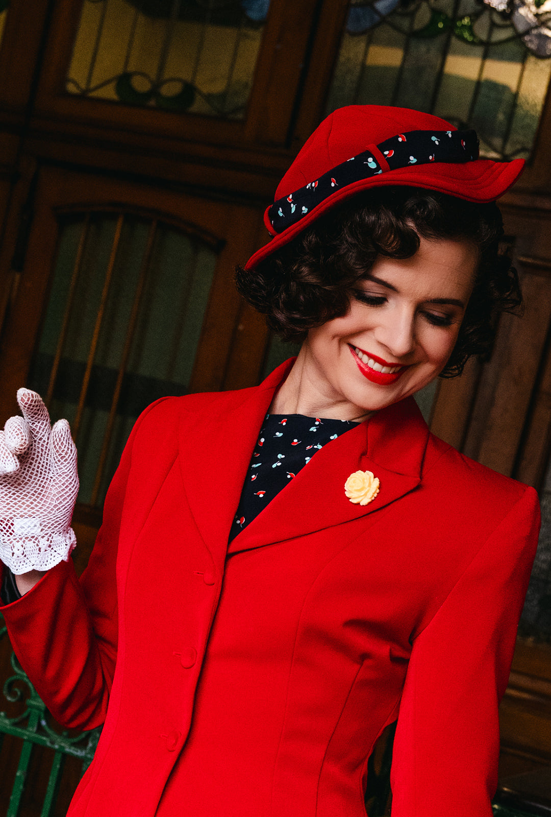 1930s Harbour Belle Hat - Red