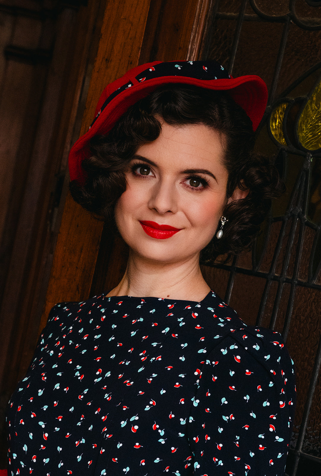 1930s Harbour Belle Hat - Red
