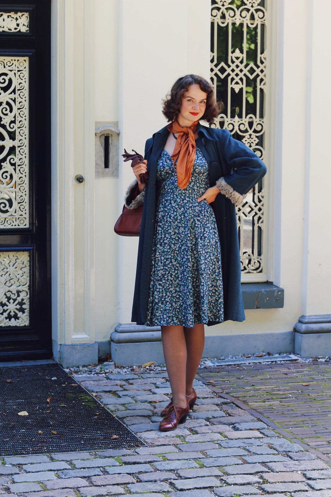 1940s Marian Tea Dress in Marguerite