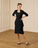 1940s O'Hara Cocktail Dress - Black