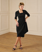 1940s O'Hara Cocktail Dress - Black