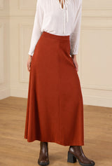 1970s Maxi Skirt - Burnt Orange