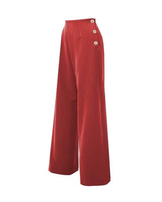Pretty 1940s Wide Leg Trousers in Red