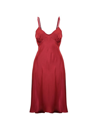 1930s Bias Petticoat Slip - Cherry Red