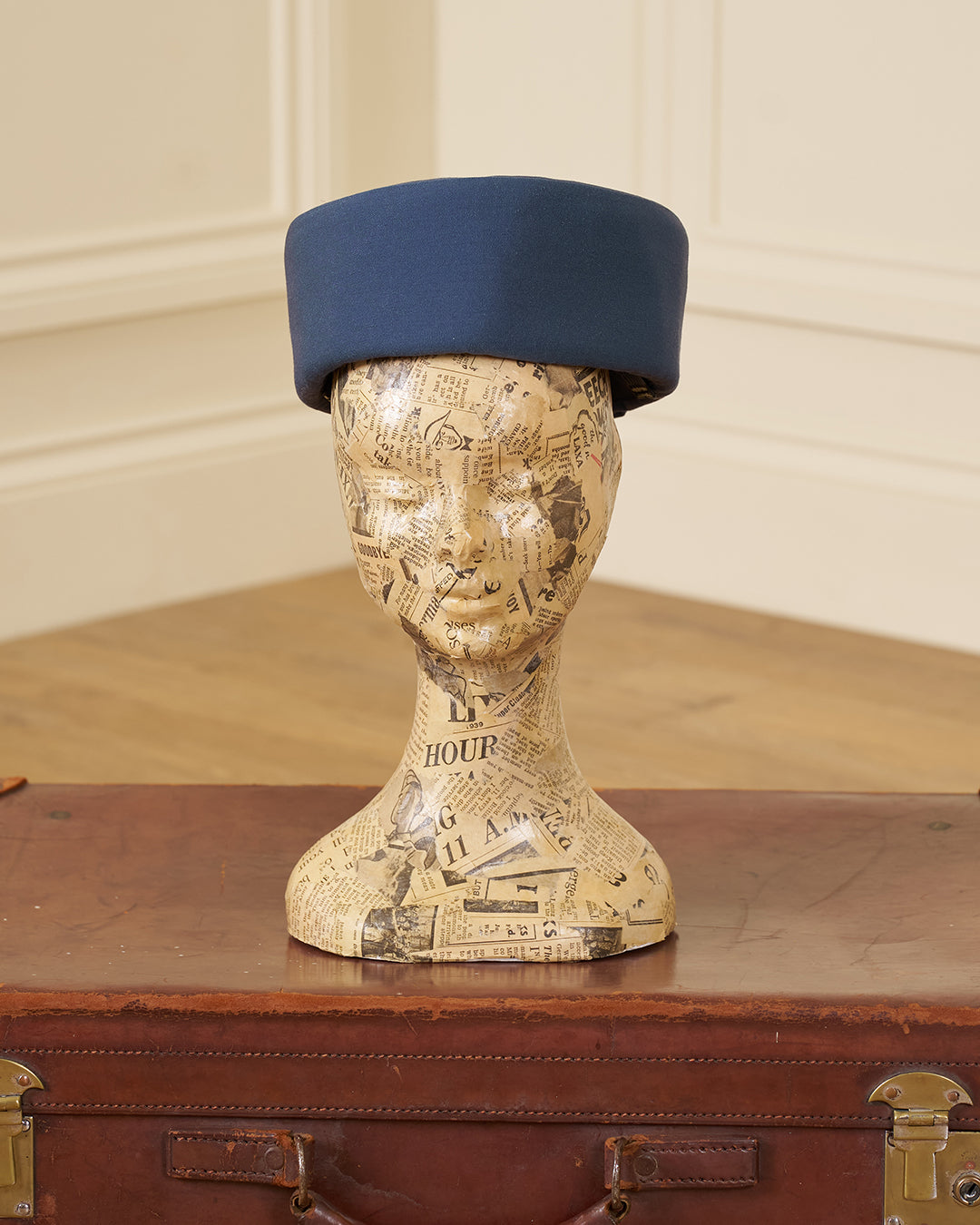 1960s Pill Box Hat - Airforce