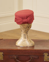 1960s Pill Box Hat - Rosewood