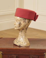 1960s Pill Box Hat - Rosewood