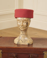 1960s Pill Box Hat - Rosewood