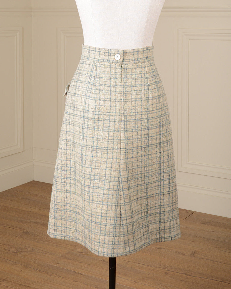 1940s Pocket Detail Tailored Skirt - Sample