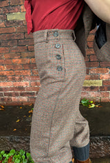Ladies Plus Fours in Walnut Check Wool