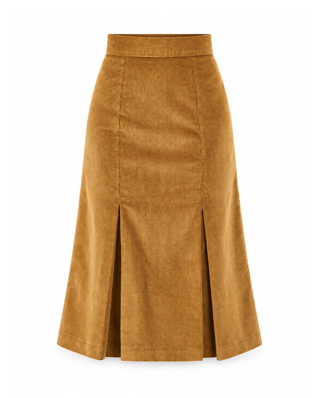 1940s Prim Pleated Skirt - Fawn Corduroy