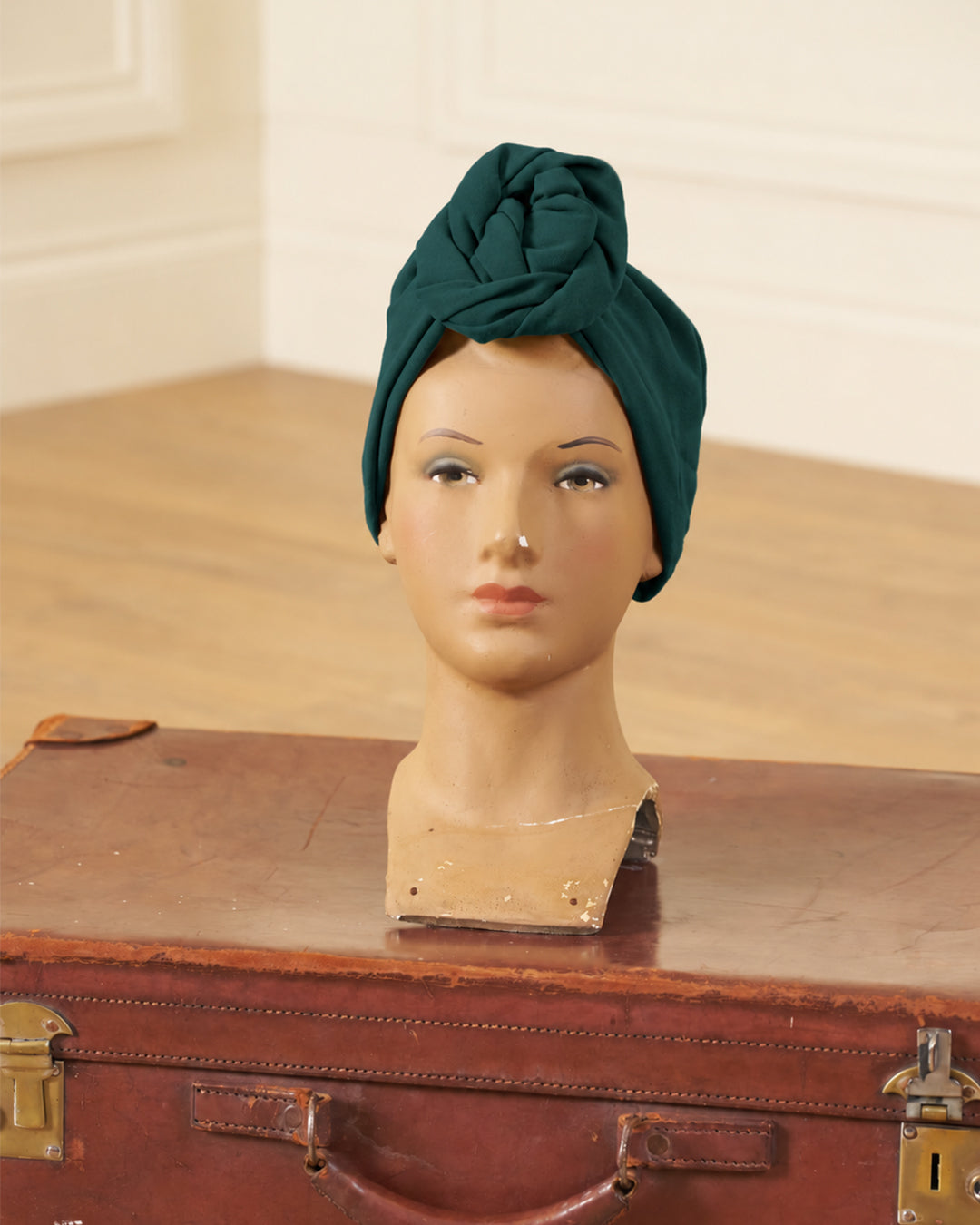1940s Turban - Racing Green