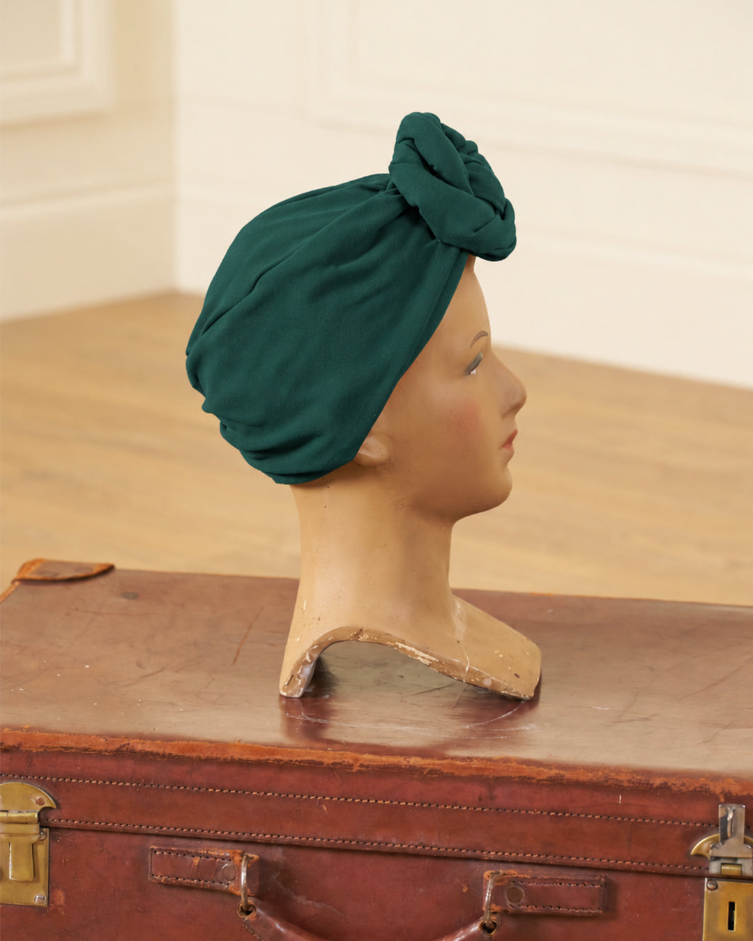 1940s Turban - Racing Green