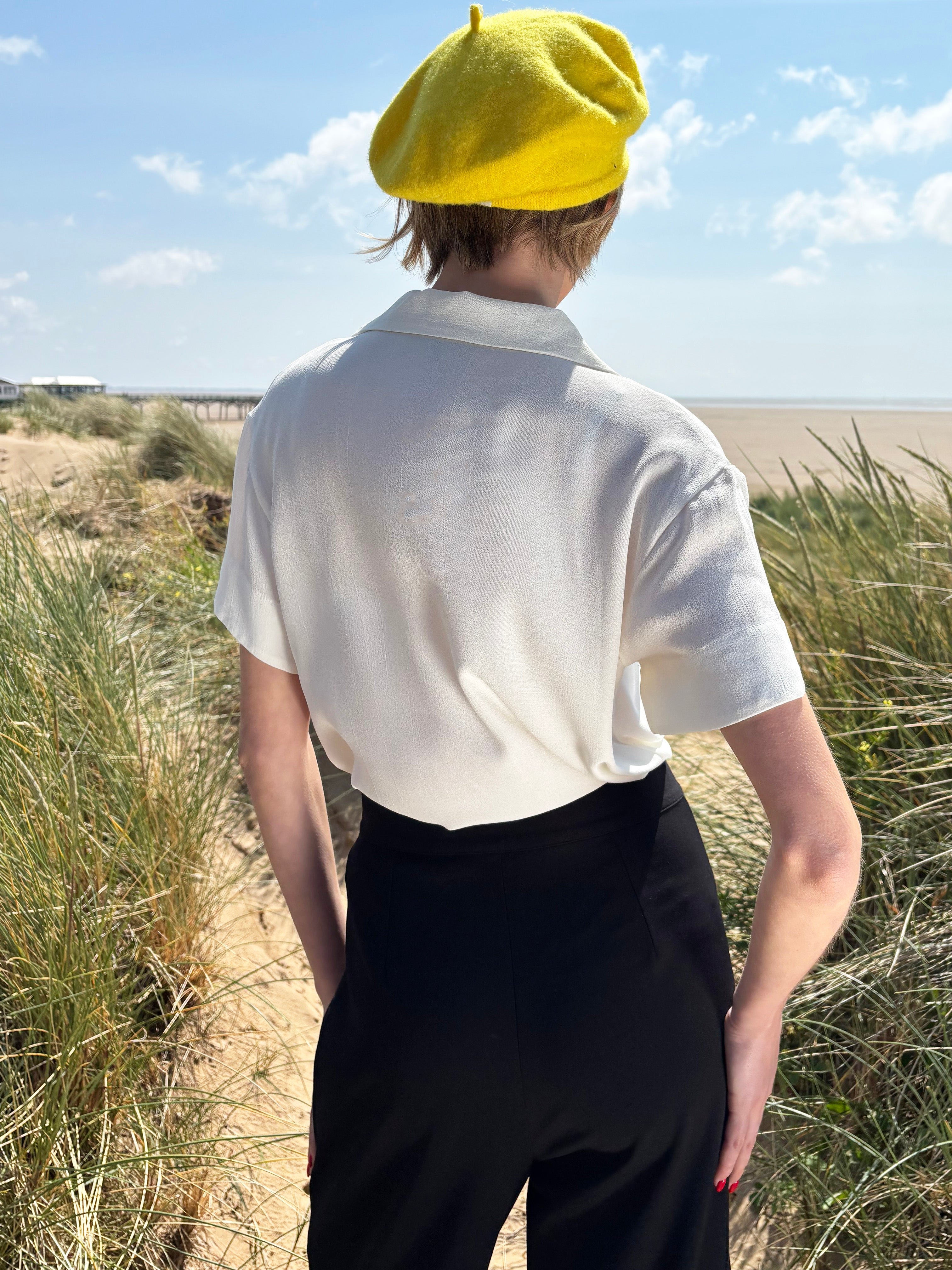 1930s Sailor Blouse - Ivory Crepe