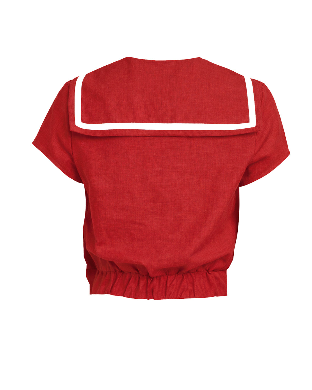 1930s Sailor Top - Red Natural Fibre