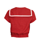 1930s Sailor Top - Red Natural Fibre