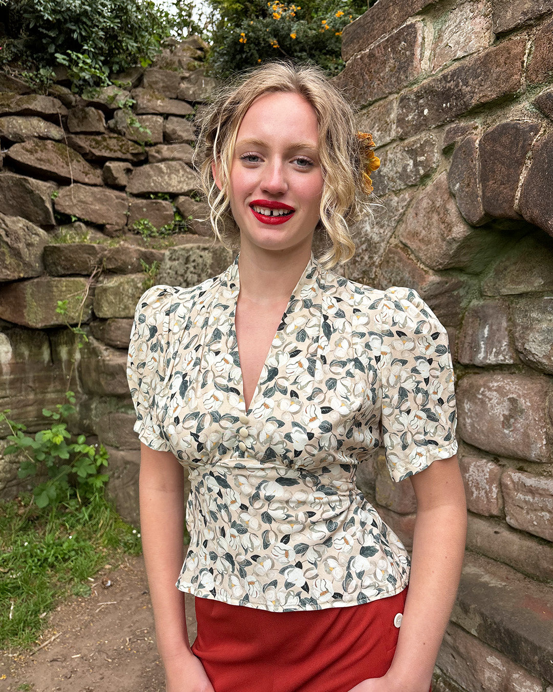 1940s Serenade Blouse - Magnolia Kiss