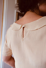 1930s Shawl Blouse - Antique Cream