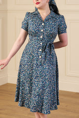 1940s Shirt-Waister Dress in Marguerite