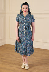 1940s Shirt-Waister Dress in Marguerite