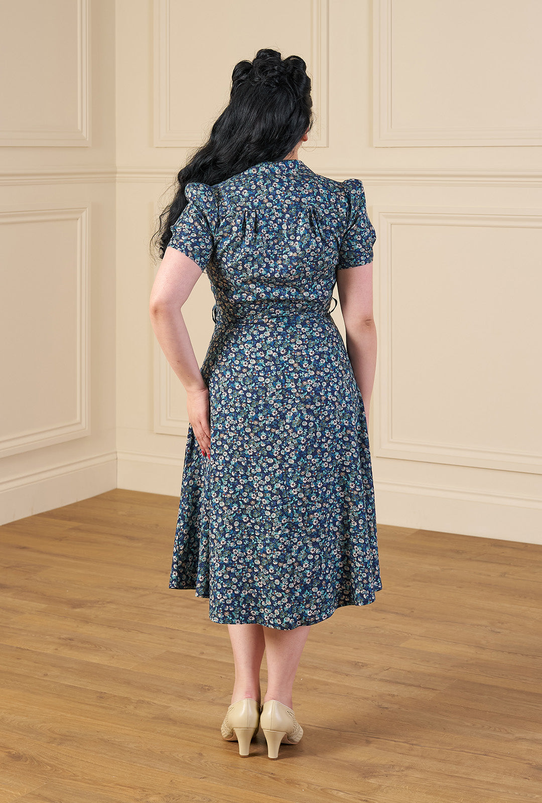 1940s Shirt-Waister Dress in Marguerite