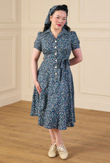 1940s Shirt-Waister Dress in Marguerite
