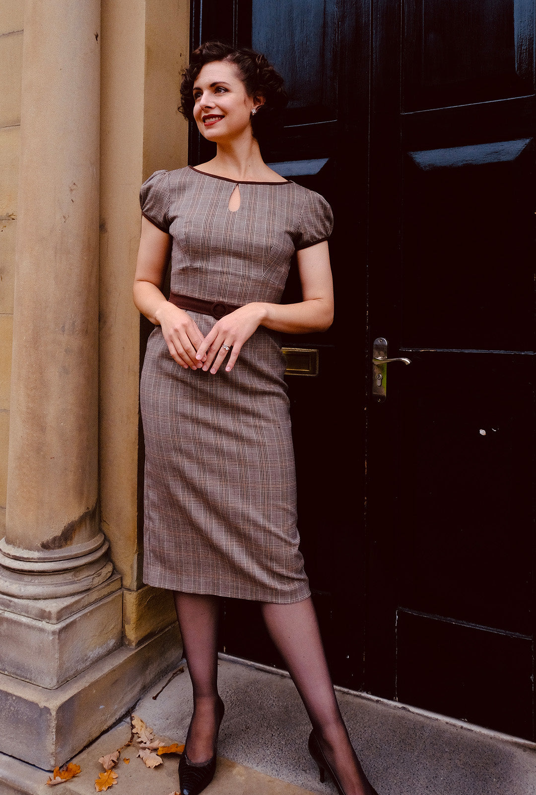 1950s Success Wiggle Dress in Plaid