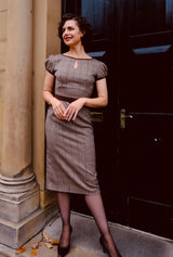 1950s Success Wiggle Dress in Plaid