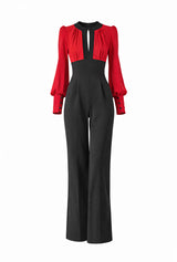 1970s Sydney Jumpsuit - Red & Black - product shot