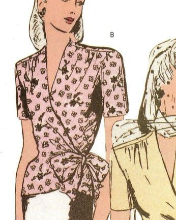 1930s Wrap Blouse - Eden