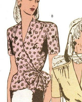 1930s Wrap Blouse - Eden