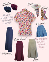 1930s Tie Neck Blouse - Spring Parade