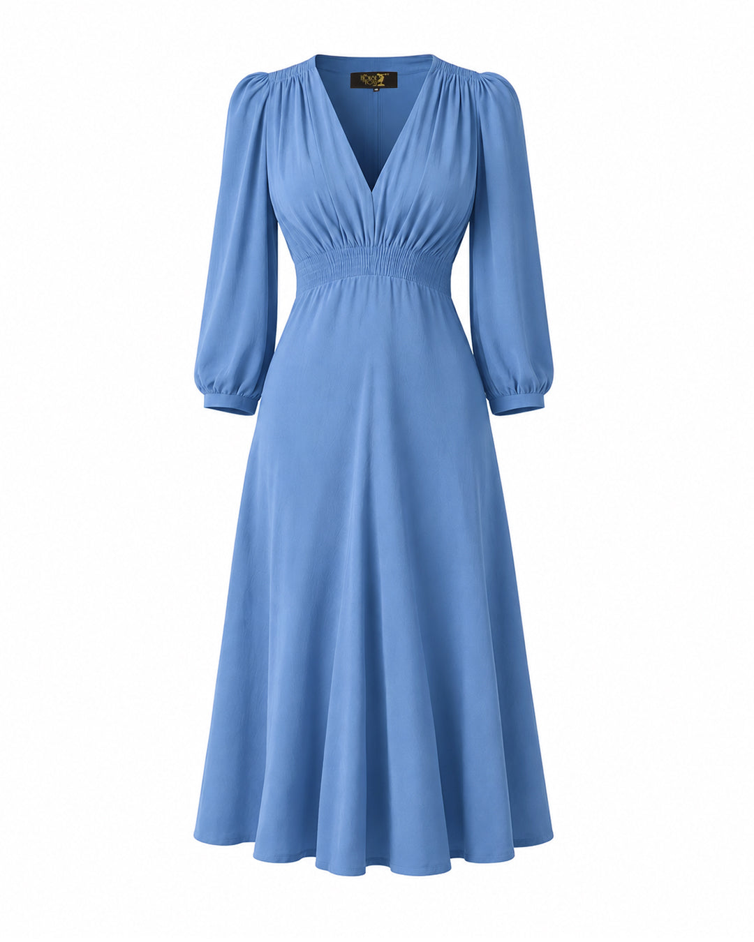 1940s Vera Tea Dress - Periwinkle