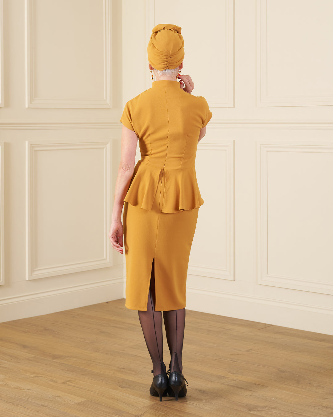 1940s Verity Dress - Mustard