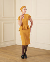 1940s Verity Dress - Mustard