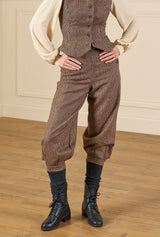 Ladies Plus Fours in Walnut Check Wool