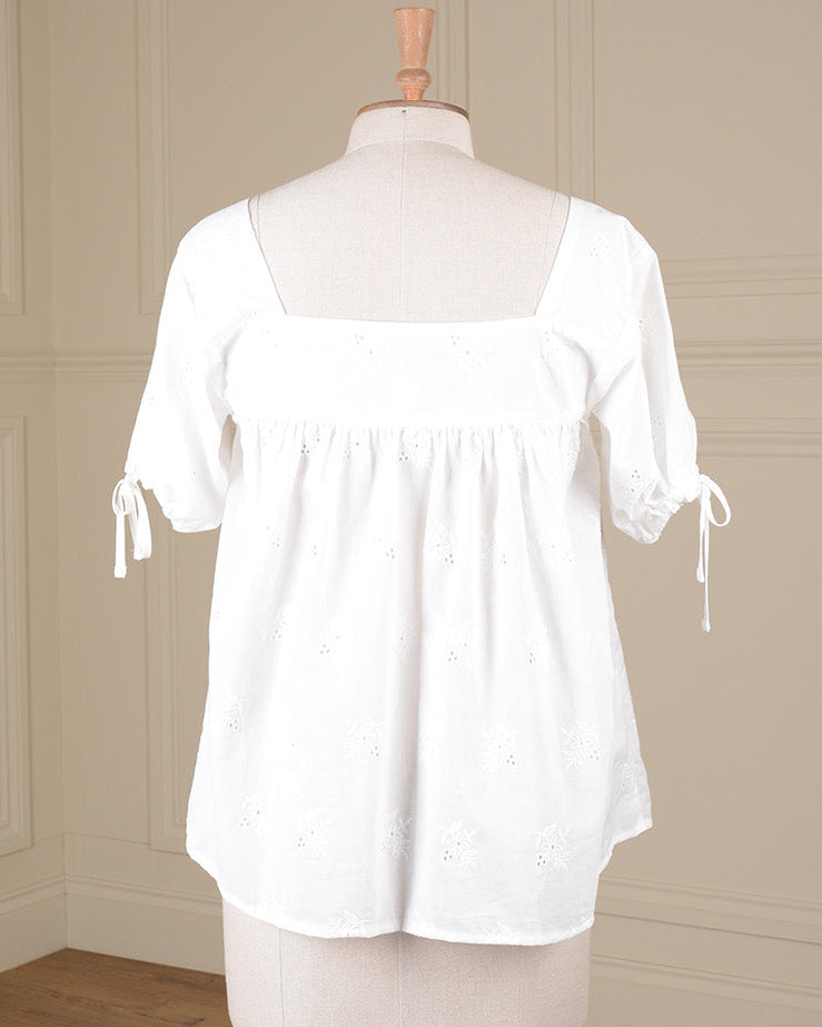 1940s Square Neck Smock Blouse - End of Line