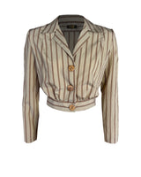 1930s Amelia Blouse in Oakline Stripe