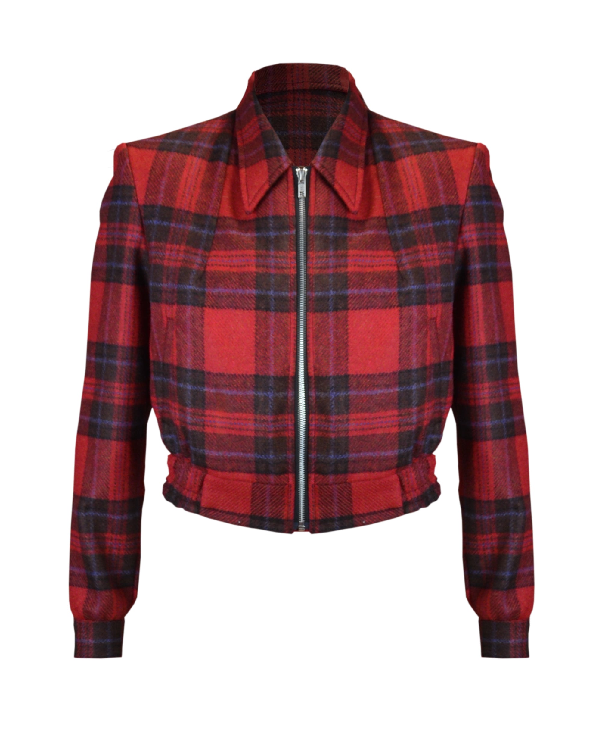 40s Americana Zip Jacket - Red Check
