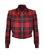 40s Americana Zip Jacket - Red Check